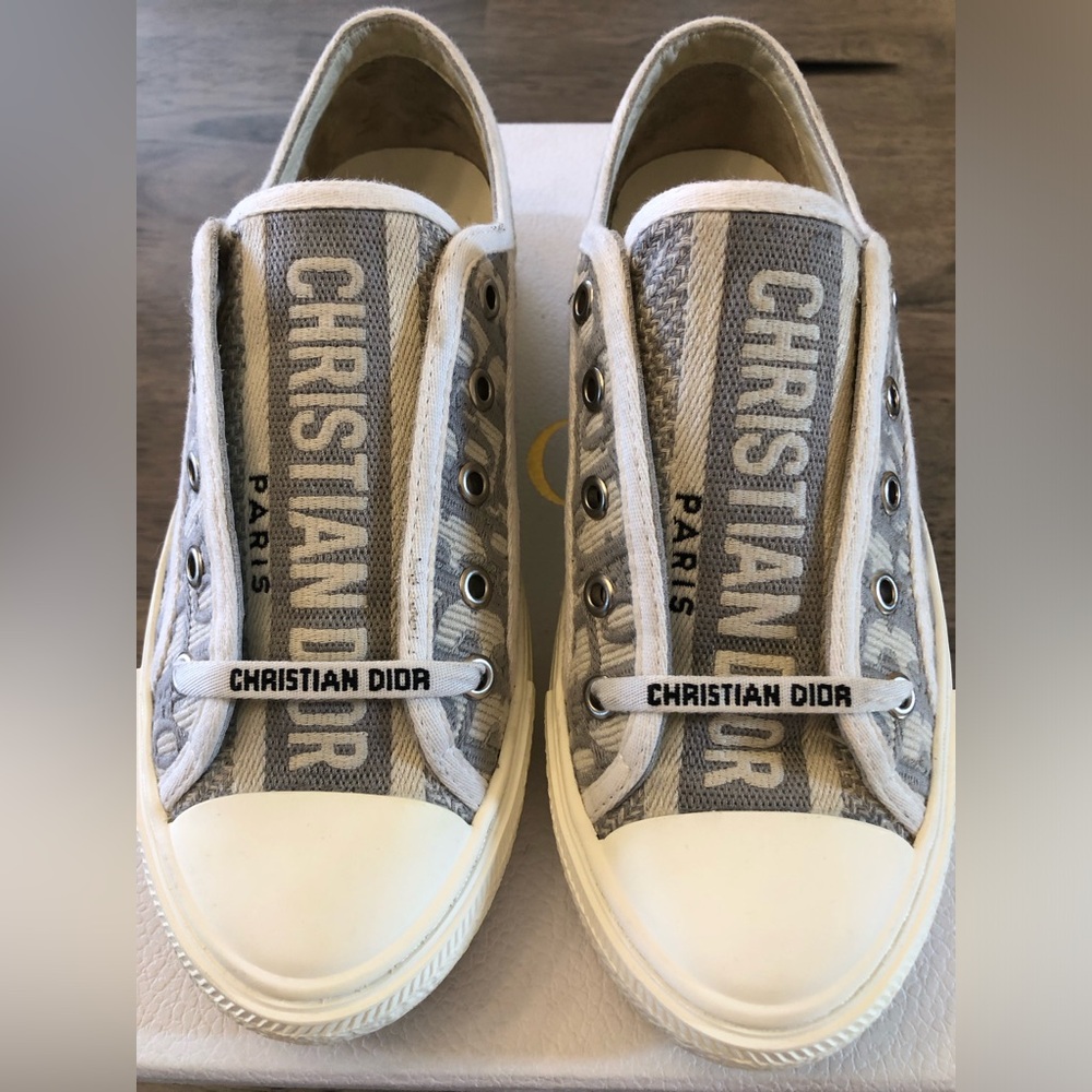 Christian Dior Gray and White Sneakers